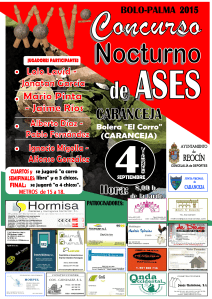 cartel concurso de bolos nocturno de caranceja 2015