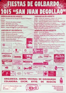 cartel fiestas de San Juan Degollao 2015