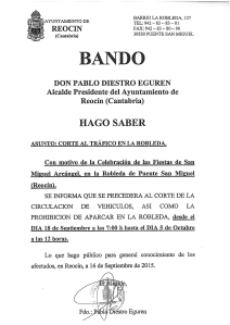 bando corte al trafico la robleda