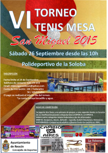 Cartel torneo tenis de mesa