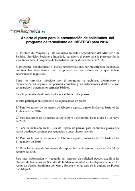 15_12_2015 Programa Termalismo 2016