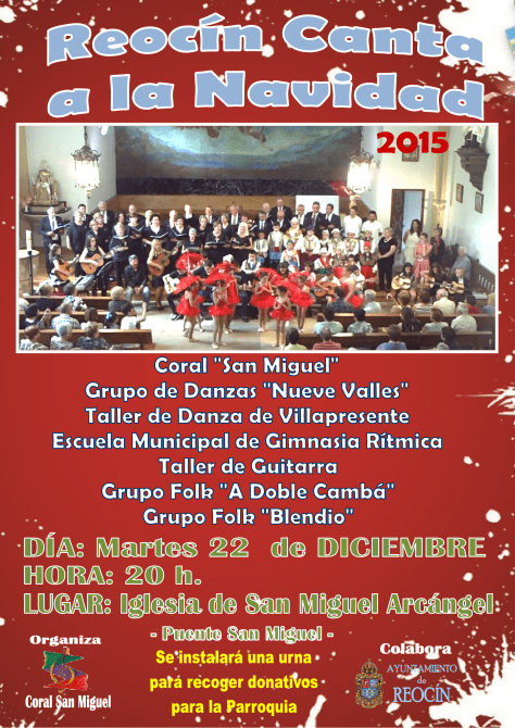 cartel reocin canta a la navidad 2015coralsanmiguel