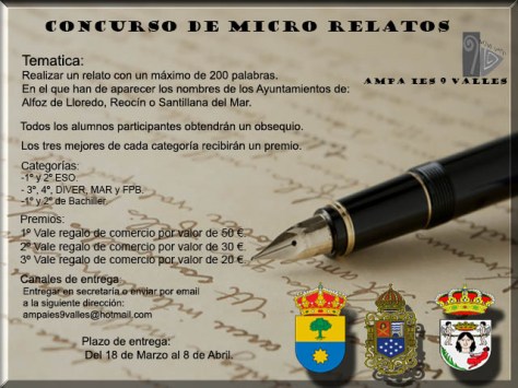 Cartel de micro relatos