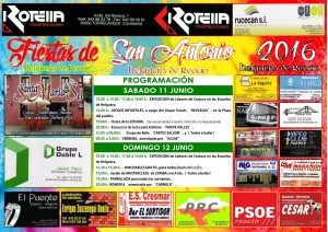 cartel de fiestas de san antonio 2016