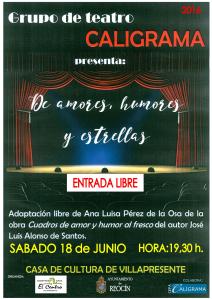 CARTEL GRUPO TEATRO CALIGRAMA 2016 EN VILLAPRESENTE