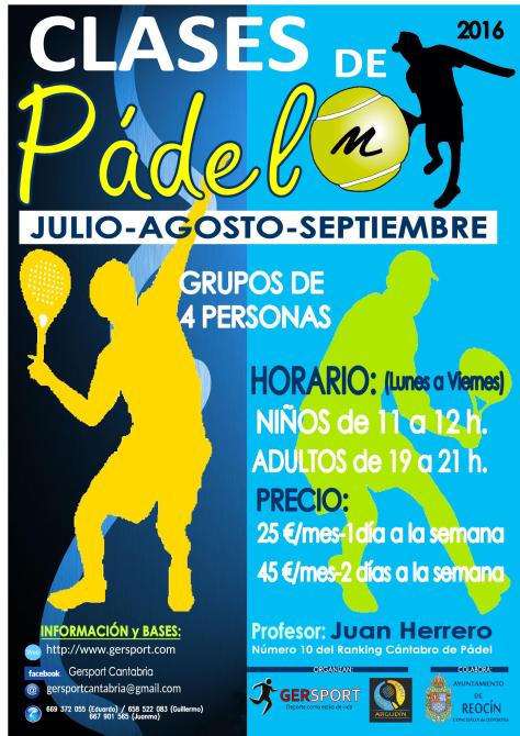 cartelclasess de padel2016 (1)