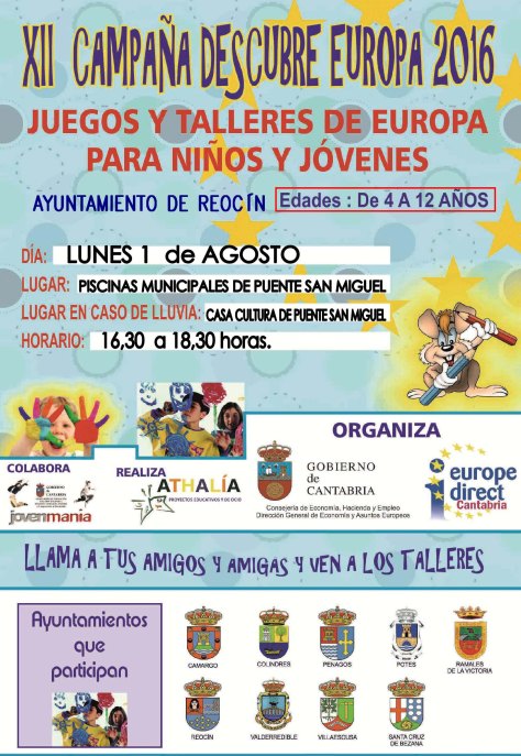 cartel campaña de animacion y divulgacion europea 1 agosto