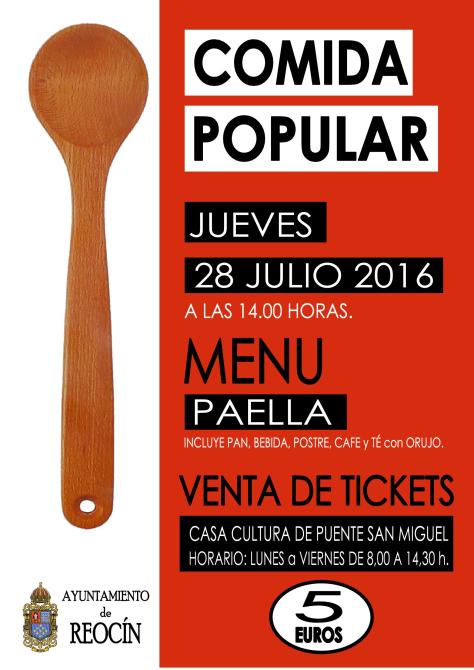 CARTEL COMIDA POPULAR