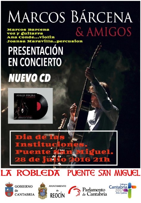 cartel concierto de marcos barcena 28 de julio