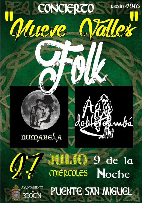 CARTEL CONCIERTO NUEVE VALLES FOLK