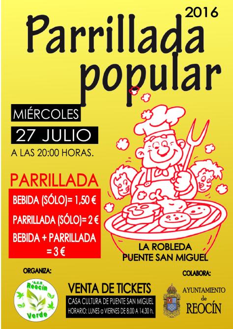 CARTEL PARRILLLDA POPULAR 2016