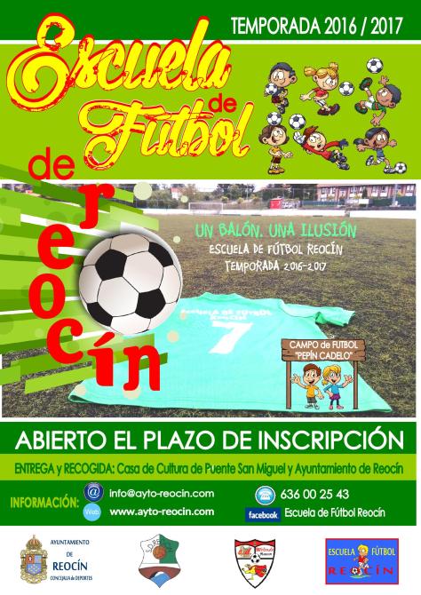 cartel de escuela de futbol 2016