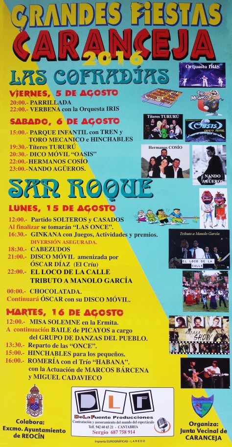 cartel fiestas de caranceja 20161