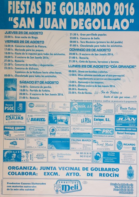 FIESTAS DE GOLBARDO 2016