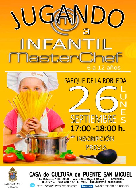 cartel master chef infantil 2016
