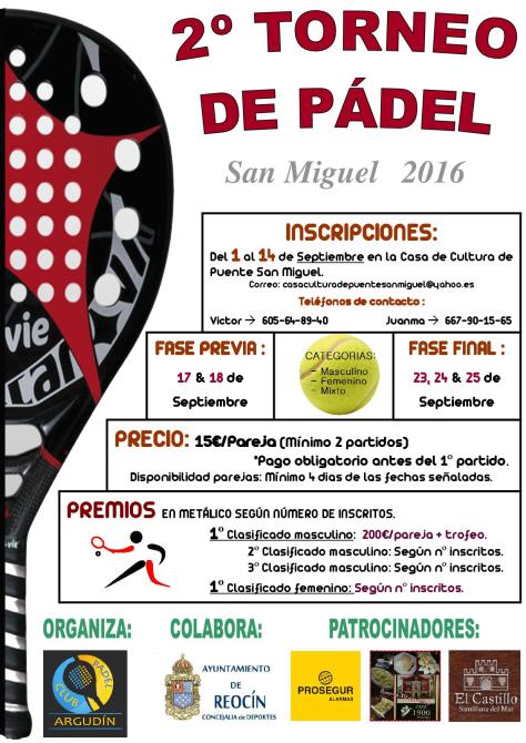 cartel padel 2016
