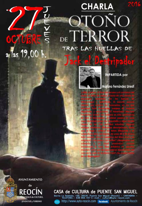 cartel charla otoño de terror2016