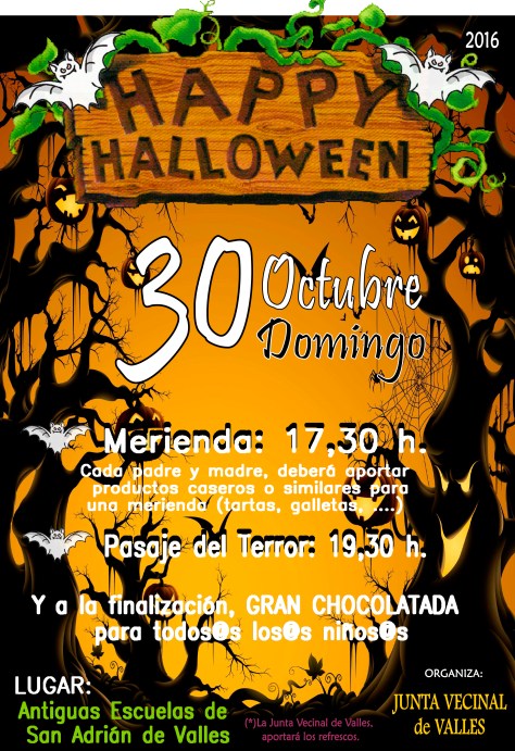 cartel de hallowein de valles