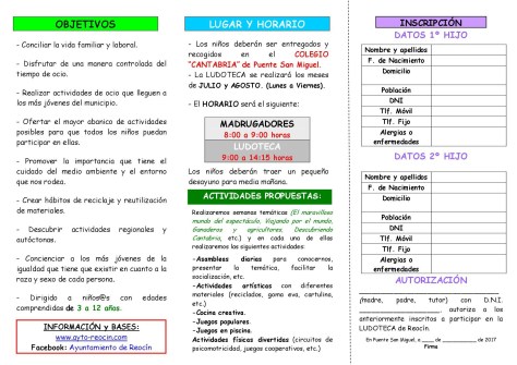 TRIPTICO REOCINdiververano2017