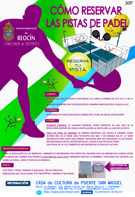 CARTEL PISTAL DE PADEL 2017