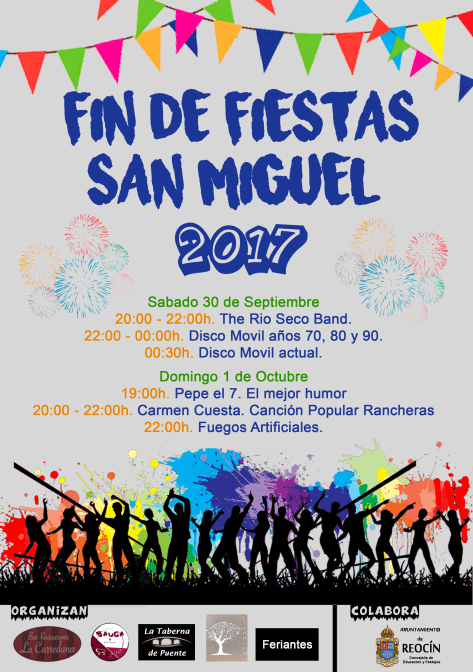 cartel fin fiestas