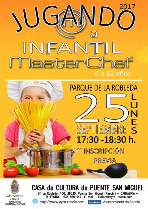 cartel master chef infantil 2017