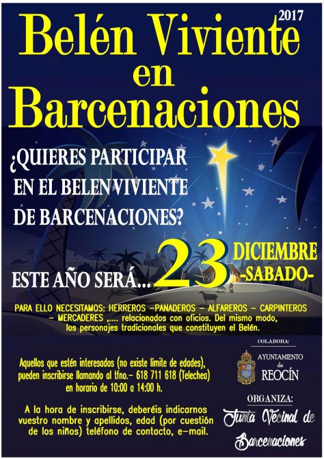 cartel belen viviente 2017