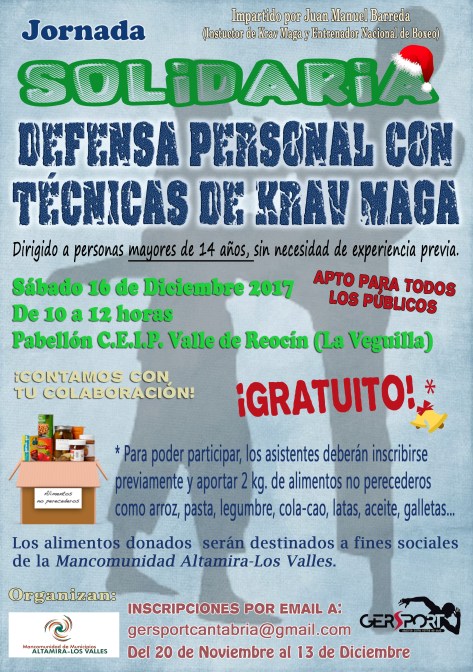cartel jornada solidaria defensa personal
