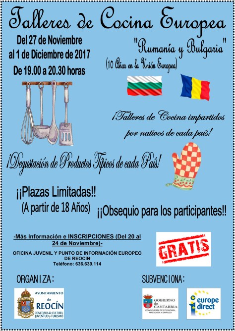 CARTEL TALLERES COCINA EUROPEA 2017