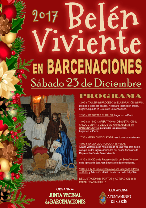 CARTEL Belen Viviente Barcenaciones