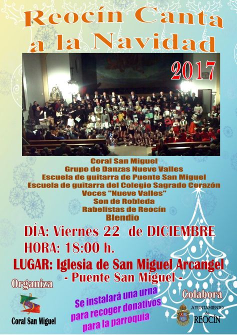 Cartel Reocín Canta a la Navidad 2017 _5_