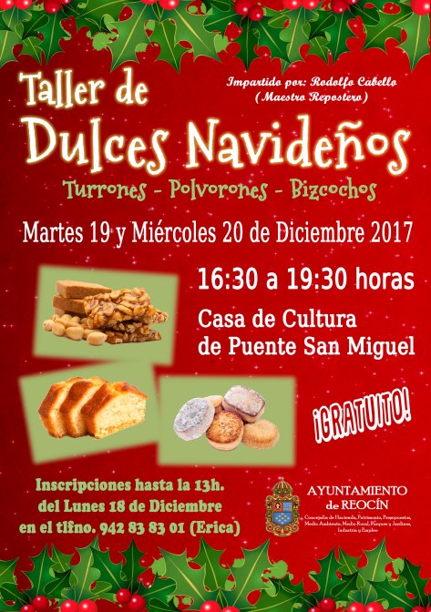 CARTEL taller dulces navideños
