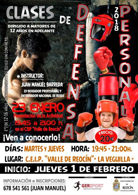 cartel clases de boxeo 2018
