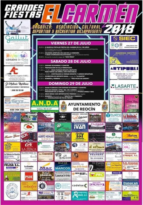cartel fiestas villapresente2018