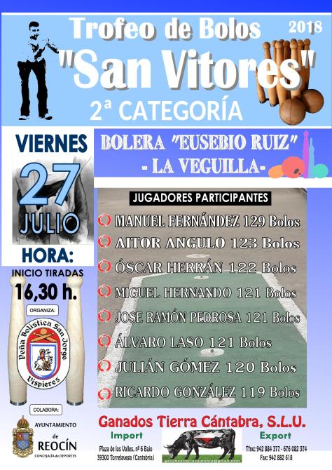CARTEL TROFEO DE BOLOS SAN VITORES 2018
