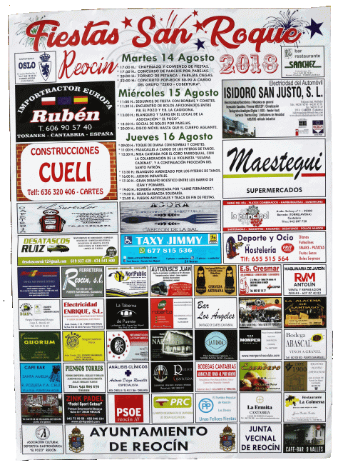 fiesta de san roque 2018 reocin