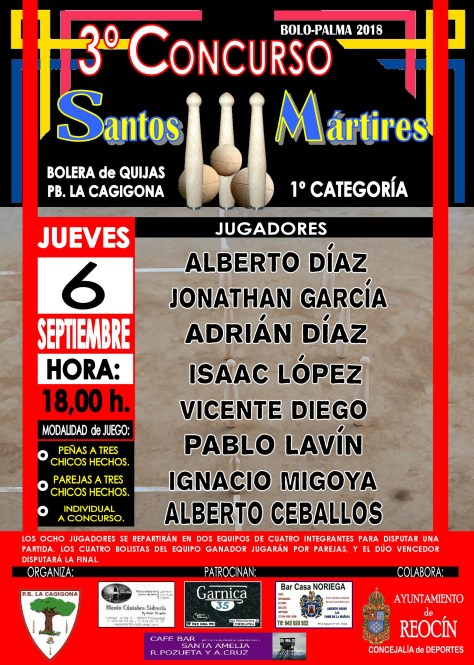 CARTEL CONCURSO BOLOS EN QUIJAS 2018