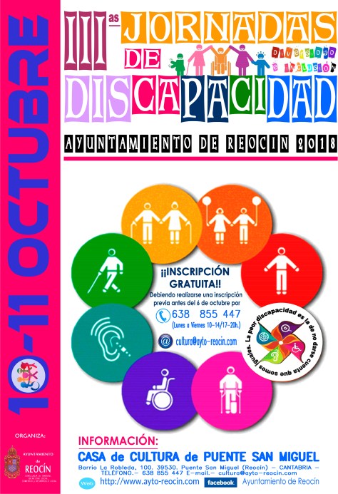cartel JORNADAS DISCAPACIDAD octubre  2018