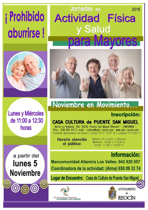 Cartel - Jornadas de actividad fisica y salud para mayores