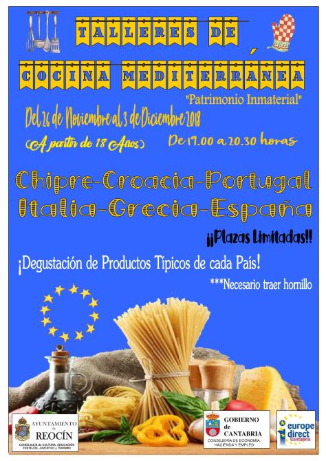 CARTEL TALLERES COCINA EUROPEA 2018