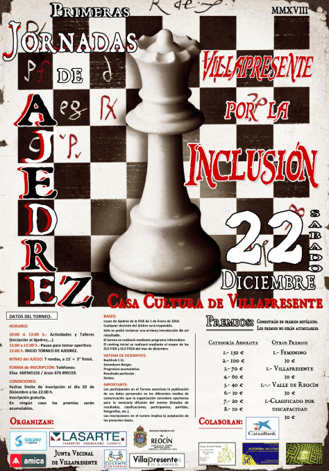 CARTEL JORNADA DE AJEDREZ 2018