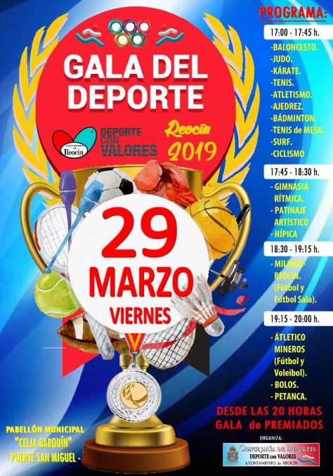 nuevo cartel gala del deporte en reocinCON HORARIOS