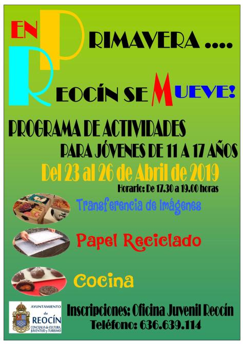 CARTEL EN PRIMAVERA REOCÍN SE MUEVE 2019