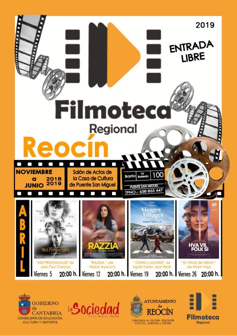 CARTEL FILMOTECA REOCIN ABRIL 2019