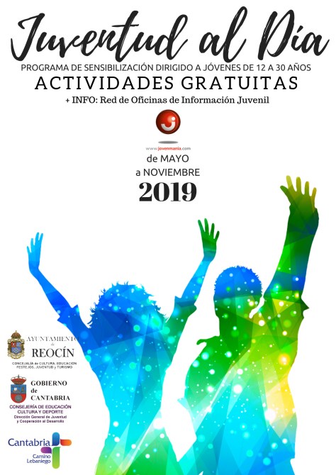 Cartel Juventudl al día 2019 con logo reocín