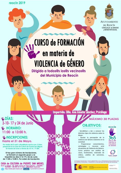 cartel curso de formacion en materia de violencia de genero junio 2019