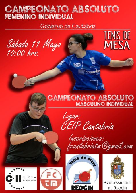 cartel tenis de mesa torneo
