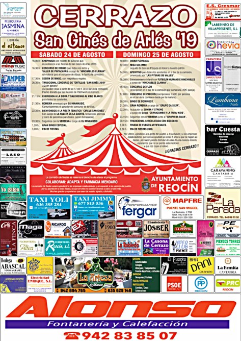 CARTEL FIESTAS DE SAN GINES CERRAZO 2019