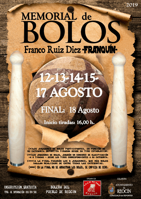 cartel prueba bolos memorial franquin