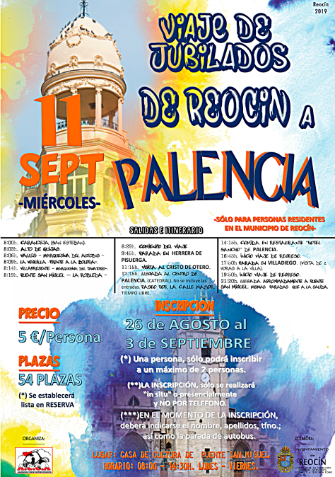 cartel viaje jubilados palencia